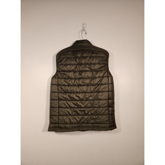 RAW 7 DESIGN Puffer Vest Men XL Olive Green Quilted Full Zip Waterproof Outdoor - Picture 3 of 9